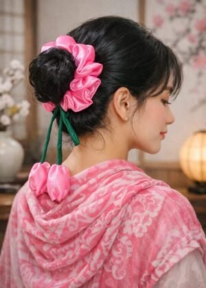 Luxury Silk Satin Tulip Scrunchies